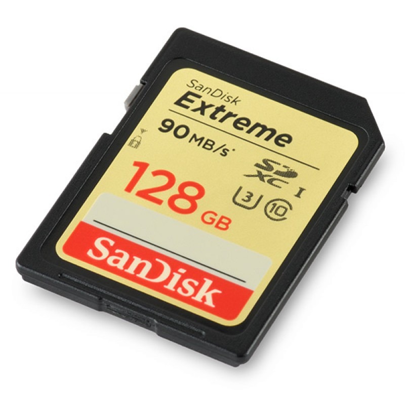 SanDisk Extreme 90MB/s UHS-I U3 128GB SDXC Card
